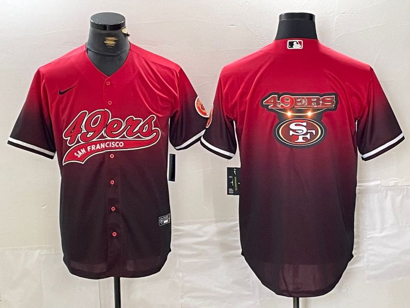 Men San Francisco 49ers Blank Red Joint Name 2024 Nike Limited NFL Jersey style 7->san francisco 49ers->NFL Jersey